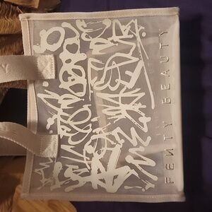 Mesh fenty beauty small tote bag.